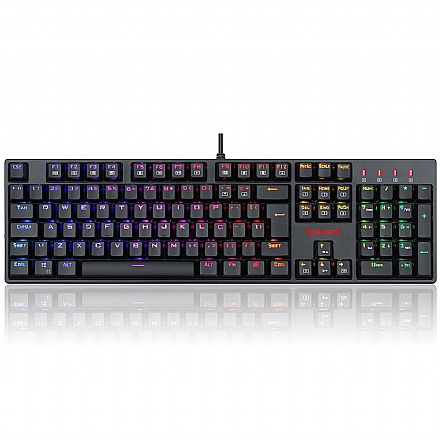 Teclado - Teclado Gamer Ópto-Mecânico Redragon Surara PRO - ABNT2 - LED RGB Chroma - Switch Outemu Optical Azul - K582RGB-PRO