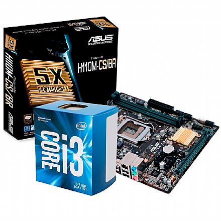 Kit Upgrade - Kit Upgrade Intel® Core™ i3 7100 + Asus H110M-CS/BR