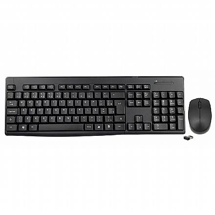 Kit Teclado e Mouse - Kit Teclado e Mouse sem Fio K-Mex - ABNT2 - 1200dpi - KA-S229/MA-A733