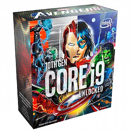Processador Intel - Intel® Core i9 10900KA - LGA 1200 - 3.7GHz (Turbo 5.3GHz) - Cache 20MB - 10ª Geração - Marvel`s Avengers Collector`s Edition Packaging - BX8070110900KA