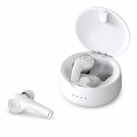 Fone de Ouvido - Fone de Ouvido Bluetooth Motorola Vervebuds 500 SH022 - com Microfone - Branco