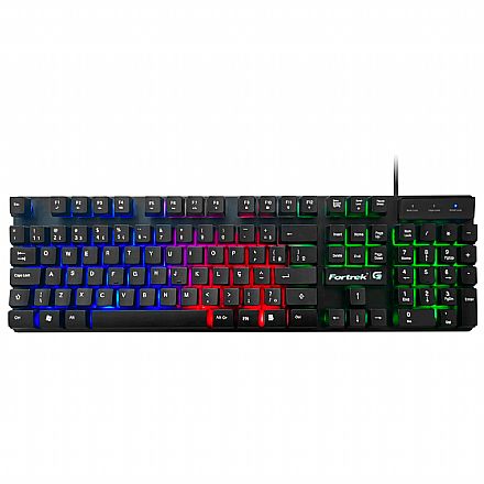 Teclado - Teclado Gamer Fortrek G Blackfire - LED RGB - Teclas Multimídia - ABNT2 - 70578