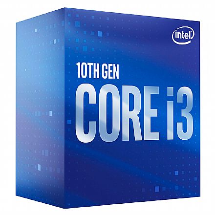 Processador Intel - Intel® Core i3 10100 - LGA 1200 - 3.6GHz (Turbo 4.3GHz) - Cache 6MB - 10ª Geração - BX8070110100