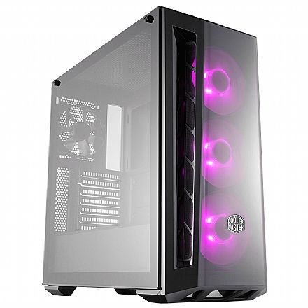 Gabinete - Gabinete Cooler Master Masterbox MB520 - com Controlador e 3 coolers RGB - Lateral em Vidro - MCB-B520-KGNN-RGB