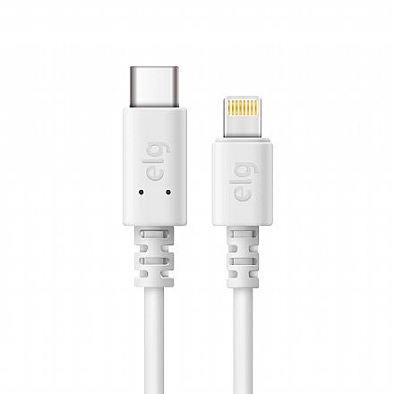 Acessorios de telefonia - Cabo Lightning para USB-C - 1 metro - Branco - ELG TCL10