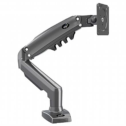 Suporte de Monitor/TV - Suporte para Monitor / TV até 35" - Articulado de Mesa com pistão a Gás e Ajuste de Altura - ELG F80N