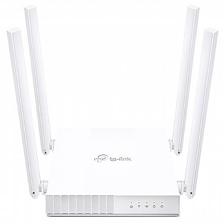 Roteador, Repetidor & Acess Point - Roteador Wi-Fi TP-Link Archer C21 AC750 - Dual Band 2.4 GHz e 5 GHz - Multi-Modo 3 em 1 - Roteador, Access Point e Repetidor - Tecnologia Agile Config - 4 Antenas fixas de 5dBi