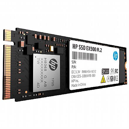 SSD - SSD M.2 500GB HP EX900 - NVMe - Leitura 2100MB/s - Gravação 1100MB/s - 2YY44AAABL