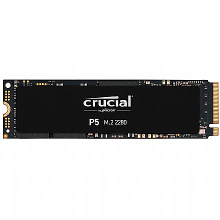 SSD - SSD M.2 500GB Crucial P5 - NVMe - Leitura 3400MB/s - Gravação 3000MB/s - CT500P5SSD8