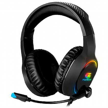 Fone de Ouvido - Headset Gamer Fortrek Holt - LED RGB - Conector P2 e USB - 70552