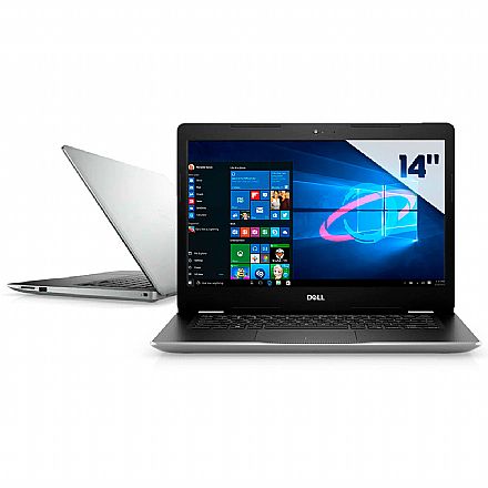 Notebook - Notebook Dell Inspiron i14-3480-M30S - Tela 14", Intel i5 8265U, 8GB, SSD 240GB, Windows 10 - Prata - Outlet