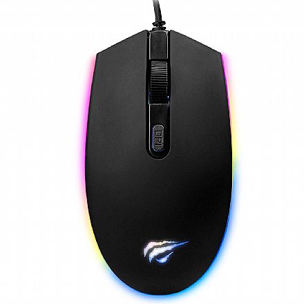 Mouse - Mouse Gamer Havit MS1003 - 1200dpi - 4 Botões - RGB - HV-MS1003