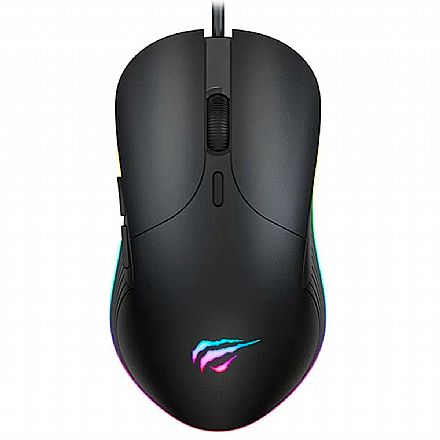 Mouse - Mouse Gamer Havit MS1020 - 4200dpi - 7 Botões - RGB - HV-MS1020