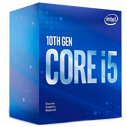 Processador Intel - Intel® Core i5 10400F - LGA 1200 - 2.9GHz (Turbo 4.3GHz) - Cache 12MB - 10ª Geração - BX8070110400F