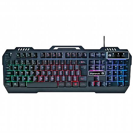 Teclado - Teclado Gamer Fortrek Crusader - Iluminação LED RGB - Teclas Multimídia - 70528