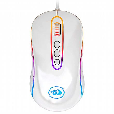 Mouse - Mouse Gamer Redragon Phoenix 2 - 10000dpi - 9 Botões Programáveis - LED RGB - Lunar White - M702W-1