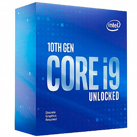 Processador Intel - Intel® Core i9 10900KF - LGA 1200 - 3.7GHz (Turbo 5.3GHz) - Cache 20MB - 10ª Geração - BX8070110900KF