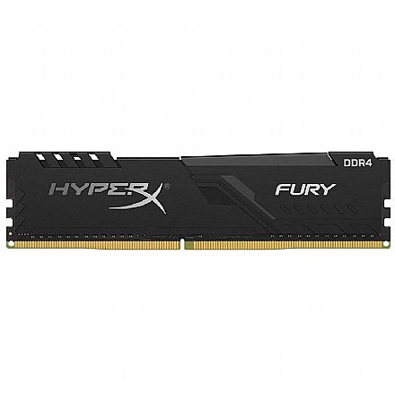 Memória para Desktop - Memória 16GB DDR4 2666MHz HyperX Fury - CL16 - Preto - HX426C16FB3K4/64