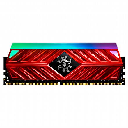 Memória para Desktop - Memória 16GB DDR4 3200MHz XPG Spectrix D41 RGB - CL 16 - Vermelho - AX4U3200316G16A-DR41