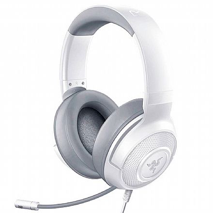 Fone de Ouvido - Headset Gamer Razer Kraken X Mercury - para Console e PC - Conector P2 - Branco e Cinza - RZ04-02890300-R3U1