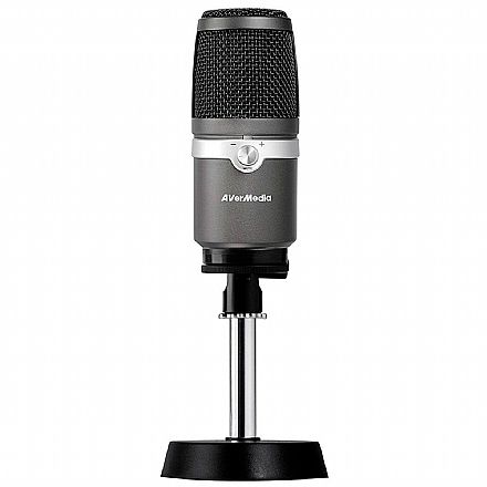 Acessorios de som - Microfone Condensador USB AVerMedia AM310 - Ideal para Mesa de Gravação e vídeos Youtube