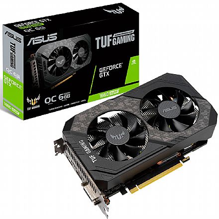 Placa de Vídeo - GeForce GTX 1660 Super 6GB GDDR6 192bits - Asus TUF-GTX1660S-O6G-GAMING