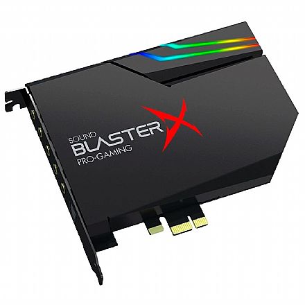 Placa de Som - Placa de Som Creative Sound Blaster X AE-5 Plus - 7.1 - PCI-E - RGB Aurora Reactive - 70SB174000003