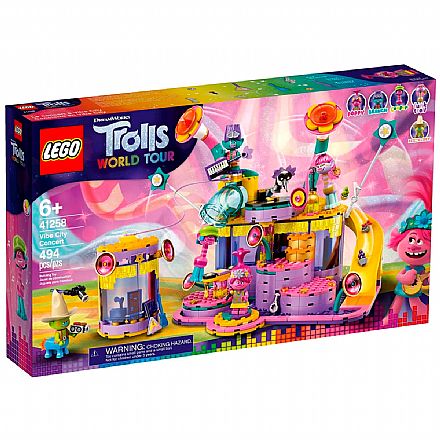 Brinquedo - LEGO Trolls - Concerto Vibe City - 41258