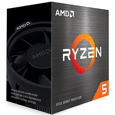 Processador AMD - AMD Ryzen 5 5600X Hexa Core - 12 Threads - 3.7GHz (Turbo 4.6GHz) - Cache 35MB - AM4 - 100-100000065BOX