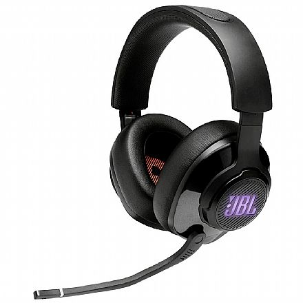 Fone de Ouvido - Headset Gamer JBL Quantum 400 - para Console e PC - Conector P2 e USB - LED RGB - Preto - JBLQUANTUM400BLK