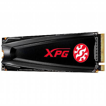SSD - SSD M.2 256GB Adata XPG Gammix S5 - NVMe - Leitura 2100MB/s - Gravação 1200MB/s - AGAMMIXS5-256GT-C