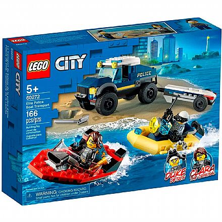 Brinquedo - LEGO City - Transporte de Barco da Polícia de Elite - 60272
