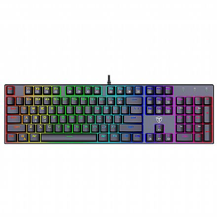 Teclado - Teclado Mecânico Gamer T-Dagger Frigate - ABNT2 - Iluminação RGB - Switch Azul - T-TGK306-BL