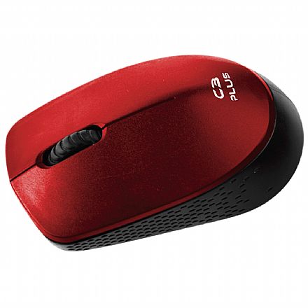 Mouse - Mouse sem Fio C3Plus M-W17RD - 2.4GHz - 1000dpi - Vermelho
