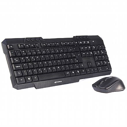 Kit Teclado e Mouse - Kit Teclado e Mouse sem Fio C3 Tech - ABNT2 - K-W30BK