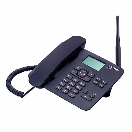 Telefonia fixa - Telefone Celular Rural Fixo de Mesa - Dual Chip 2G - Display Digital - TNC Fêmea - Aquário CA-42S