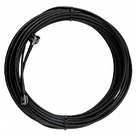 Cabo & Adaptador - Cabo Coaxial RGC-058 - TNC Macho X SMA Macho - 15 Metros - Aquário CF-215SMA - para Antena Externa e Celular Rural