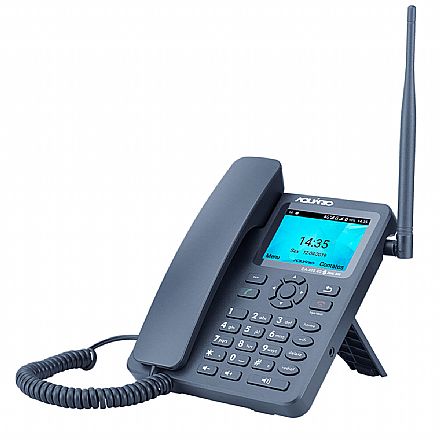 Telefonia fixa - Telefone Celular Rural Fixo de Mesa - Dual Chip 4G Plus com Wi-Fi - Display Colorido - Android - TNC Fêmea - Aquário CA-42S4G