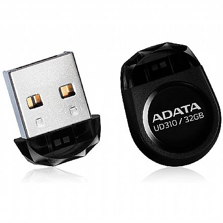 Pen Drive - Pen Drive 32GB Adata UD310 - USB 2.0 - AUD310-32G-RBK