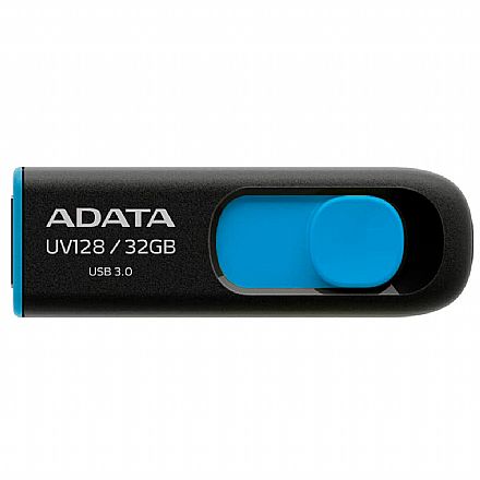 Pen Drive - Pen Drive 32GB Adata UV128 - USB 3.2 - Azul - AUV128-32G-RBE