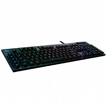 Teclado - Teclado Mecânico Gamer Logitech G815 - G HUB - Padrão US - Iluminação LIGHTSYNC RGB - Switch GL Tactile Marrom - 920-008984