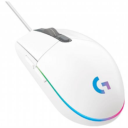 Mouse - Mouse Gamer Logitech G203 RGB Lightsync - 8000dpi - 6 Botões - Branco - 910-005794