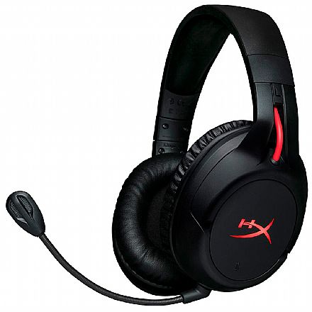 Fone de Ouvido - Headset Gamer Sem Fio Kingston HyperX Cloud Flight - Drivers 50mm - LED Vermelho - Microfone Destacável - HX-HSCF-BK/AM