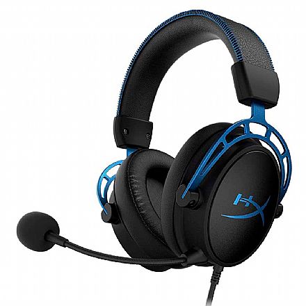 Fone de Ouvido - Headset Gamer Kingston HyperX Cloud Alpha S - 7.1 Surround - Cabo e Microfone Destacável - Conector P2 - HX-HSCAS-BLWW