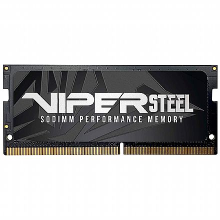 Memória para Notebook - Memória SODIMM 8GB DDR4 2400MHz Patriot Viper Steel - para Notebook - CL15 - PVS48G240C5S