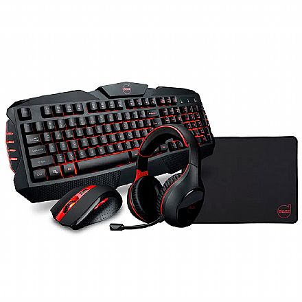 Kit Teclado e Mouse - Kit Gamer Dazz Arsenal - Teclado + Mouse + MousePad + Headset - 625237