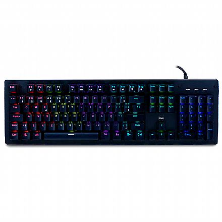 Teclado - Teclado Mecânico Gamer Dazz Orion - ABNT2 - Iluminação RGB - Switch Azul - 62000022