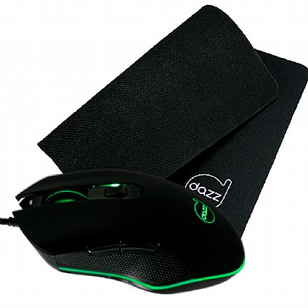 Kit Teclado e Mouse - Kit Gamer Dazz Death Fire - Mouse + MousePad - 62000033