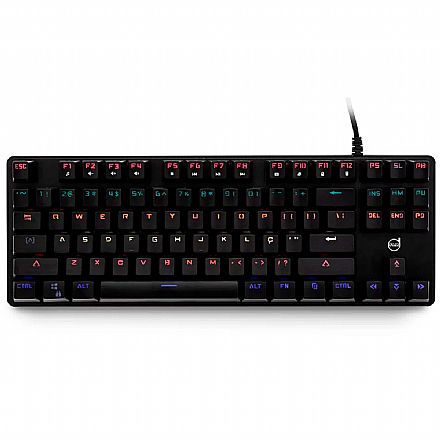 Teclado - Teclado Mecânico Gamer Dazz Eclipse - ABNT2 - Iluminação RGB - Switch Azul - 625313