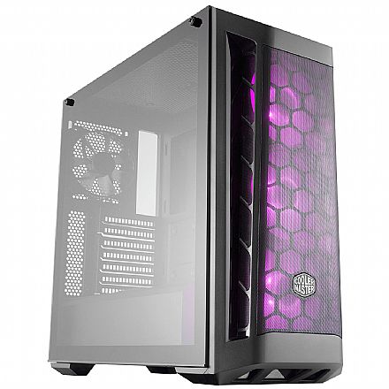 Gabinete - Gabinete Cooler Master Masterbox MB511 - RGB - Lateral em Vidro Temperado - com Controlador e 3 Coolers RGB - Mid Tower - MCB-B511D-KGNN-RGB